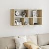 vidaXL Wall Shelf Sonoma Oak 100x25x50 cm Engineered Wood