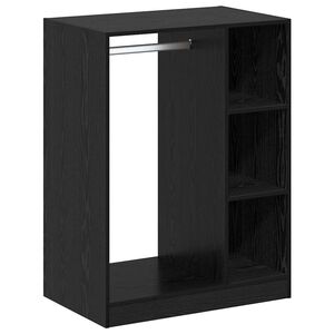 vidaXL Wardrobe with Shelf with Storage Black Oak 77 x 48 x 102 cm