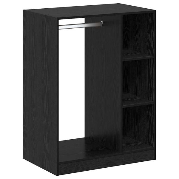 vidaXL Wardrobe with Shelf with Storage Black Oak 77 x 48 x 102 cm