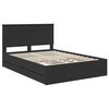 vidaXL Bed Frame with Drawer Black 140 x 190 cm Engineer Wood