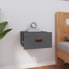vidaXL Wall-mounted Bedside Cabinet Grey 40x29.5x22 cm