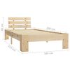 vidaXL Bed Frame without Mattress Solid Pine Wood 100x200 cm