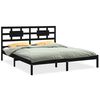 vidaXL Bed Frame without Mattress Black 180x200 cm Solid Wood