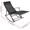 vidaXL Garden Rocking Chair Steel and Textilene Black