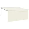 vidaXL Retractable Awning Cream 300 x 200 cm Polyester and Aluminium