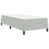 vidaXL Box Spring Bed with Mattress Light Grey 80 x 210 cm Fabric