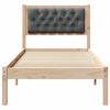 vidaXL Bed Frame with Headboard Dark Grey 75 x 190 cm Solid Pine Wood