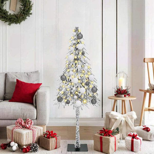 vidaXL Christmas Tree with 150 LEDs White 120 cm PE and Steel