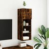 vidaXL TV Cabinet with LED Lights Smoked Oak 30.5x30x90 cm