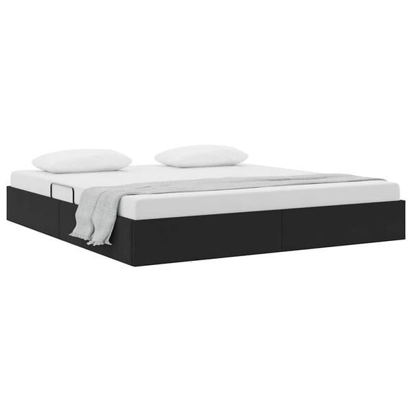 vidaXL Storage Bed with Mattress Black 160 x 200 cm Velvet