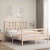 vidaXL Bed Frame without Mattress Double Solid Wood