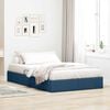 vidaXL Storage Bed with Mattress with Storage Blue 120 x 200 cm Fabric