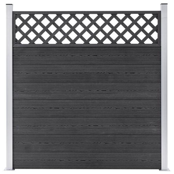 vidaXL WPC Fence Set 5 Square 872x185 Grey