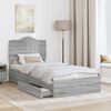 vidaXL Storage Bed with Drawer Grey Sonoma 75 x 190 cm Engineered Wood