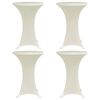vidaXL Standing Table Cover &Oslash;60 cm Cream Stretch 4 pcs