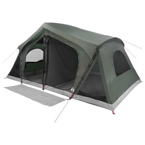 vidaXL Cabin Tent Army Green 10-Person Polyester and Steel