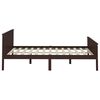 vidaXL Bed Frame without Mattress Dark Brown Solid Wood Pine 120x200 cm