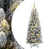 vidaXL Artificial Christmas Tree with 150 LEDs with Stand White 150 cm