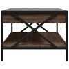 vidaXL Coffee Table with Infinity LED Brown Oak 90x50x38 cm