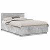 vidaXL Bed Frame Concrete Grey 160 x 200 cm Engineered Wood