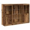 vidaXL LED Sideboard Old Wood 142.5 x 37 x 100 cm Engineered Wood