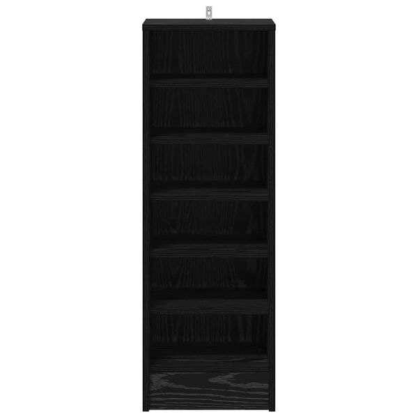vidaXL Shoe Cabinet Black Oak 32 x 35 x 90 cm Engineered Wood