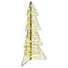 vidaXL Christmas Tree 100 LEDs Warm White 120 cm Rattan