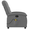 vidaXL Massage Recliner Chair Dark Grey Fabric
