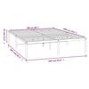 vidaXL Metal Bed Frame without Mattress White 160x200cm