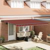 vidaXL Retractable Awning Manual Orange and Black 450 x 300 cm