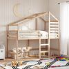 vidaXL Loft Bed with Ladder and Roof without Mattress 90x190 cm Single
