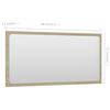 vidaXL Bathroom Mirror Sonoma Oak 80x1.5x37 cm Engineered Wood