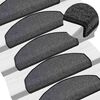 vidaXL Stair Mats 30 pcs 65x24x4 cm Anthracite Half Round Large