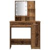 vidaXL Dressing Table Set with LED Old Wood Engineered Wood