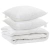 vidaXL All-season Duvet with Pillow 3 pcs White Microfiber
