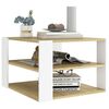 vidaXL Coffee Table Sonoma Oak and White 60x60x40 cm Engineered Wood