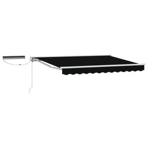 vidaXL Electric Retractable Awning Black 3 x 2.5 m