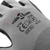 vidaXL Work Gloves 24 pcs Grey and Black 9 / L Polyester