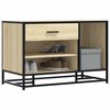 vidaXL Shoe Bench Sonoma Oak 80x40x53.5 cm Engineered Wood and Metal