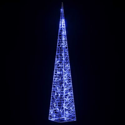 vidaXL Acrylic Decorative LED Light Cone Blue 90 cm