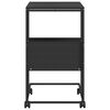 vidaXL Side Table with Wheels Black 55x36x63.5 cm Engineered Wood