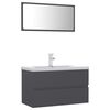 vidaXL Bathroom Furniture Set Grey Engineered Wood