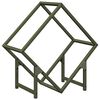 vidaXL Firewood Rack Olive Green 50x25x50 cm Cold-rolled steel