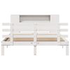 vidaXL Bookcase Bed without Mattress White 160x200cm Solid Wood Pine