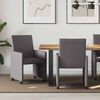 vidaXL Dining Chairs with Wheels 2 pcs Grey 57 x 66 x 94 cm