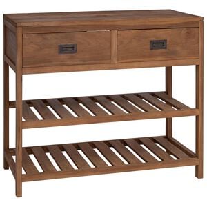 vidaXL Bathroom Cabinet Natural 90 x 45 x 75 cm Solid Teak Wood