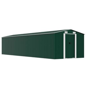 vidaXL Garden Shed Green 257x779x181 cm Galvanised steel