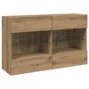 vidaXL TV Wall Cabinet 98.5 x 30 x 60.5 cm Artisan Oak Engineered Wood
