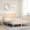 vidaXL Bed Frame without Mattress King Size Solid Wood Pine
