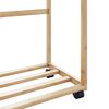 vidaXL Clothes Rack with Shelves and Wheels 90x35x155 cm Bamboo